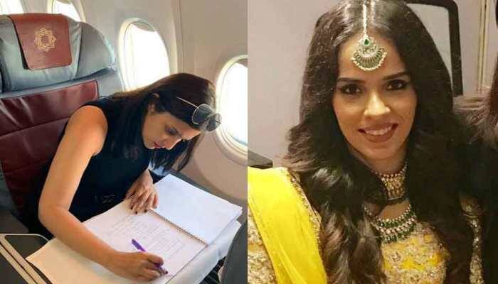 Parineeti Chopra completes her ''homework'' on way to meet Saina Nehwal