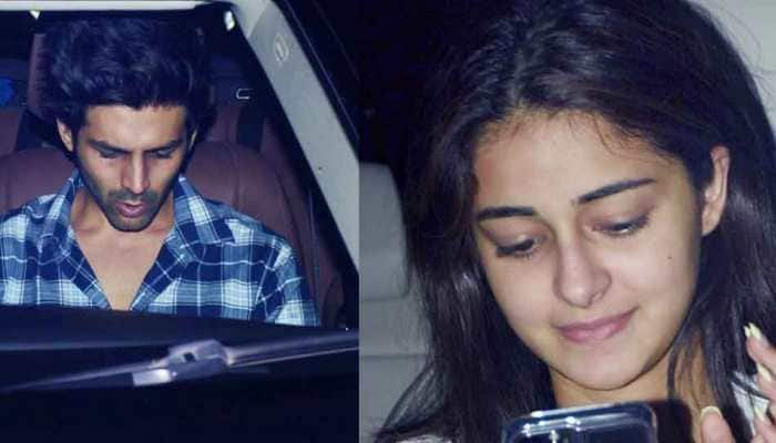 Ananya Panday spotted on a dinner date with &#039;Pati Patni Aur Woh&#039; co-star Kartik Aaryan—Pics