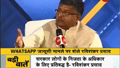 Government is committed to right to privacy of people, says Ravi Shankar Prasad on WhatsApp snooping row