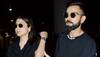 Anushka Sharma, Virat Kohli twin in black at the airport—Pics