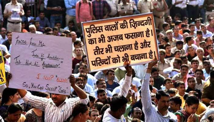 Delhi Police personnel end protest after assurances; review plea in High Court