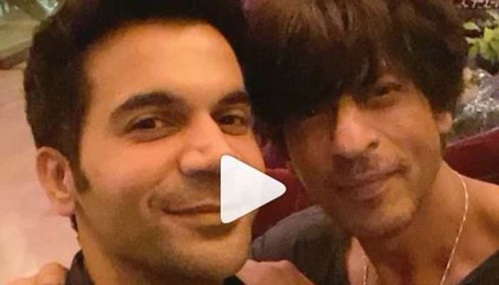 When Rajkummar Rao got a peck on his cheek from Shah Rukh Khan- Watch