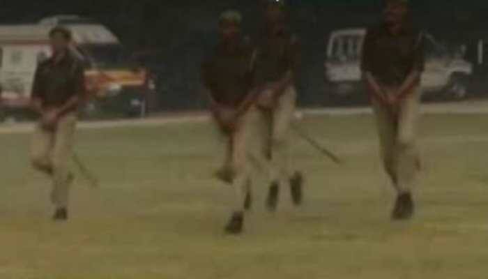 Bizarre! UP cops ride 'imaginary horses' during mock drill, video is viral - Watch