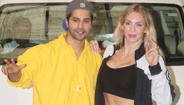 Varun Dhawan poses with international wrestler Charlotte Flair—Pics