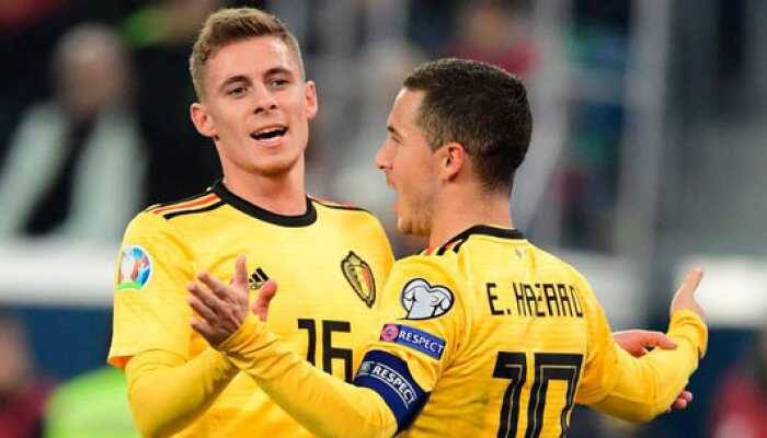 Hazard brothers shine as Belgium thump Russia 4-1 in Euro 2020 qualifiers
