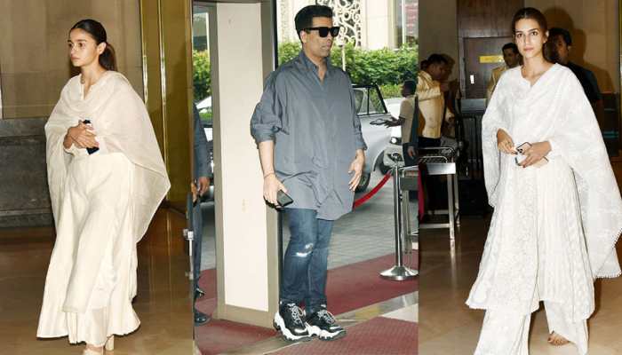 Karan Johar, Sanjay Leela Bhansali, Alia Bhatt and others attend Manish Malhotra&#039;s father&#039;s prayer meet - Photos