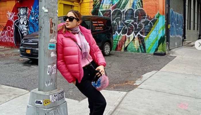 Sara Ali Khan aces winter fashion in a pink bomber jacket and knee-length boots—Pics