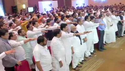 Maharashtra drama continues, 162 Shiv Sena-NCP-Congress MLAs come together; Uddhav says fight is for 'Satyameva Jayate'