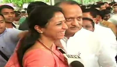 Ahead of oath-taking ceremony of new MLAs, Supriya Sule welcomes cousin Ajit Pawar with a hug 