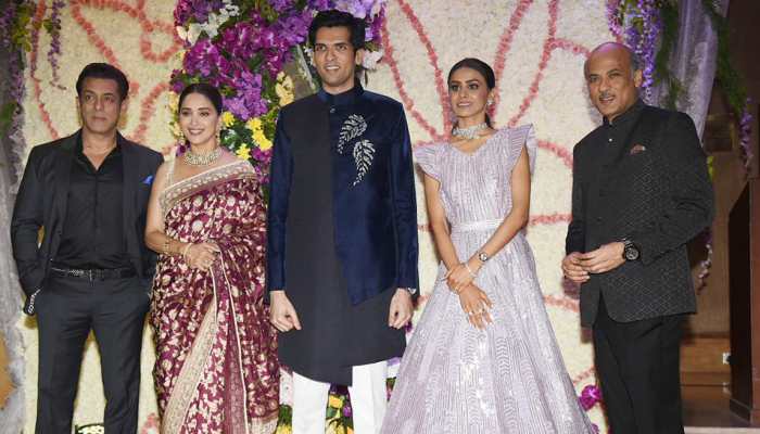 B-Town adds glitz at wedding reception of Sooraj Barjatya&#039;s son