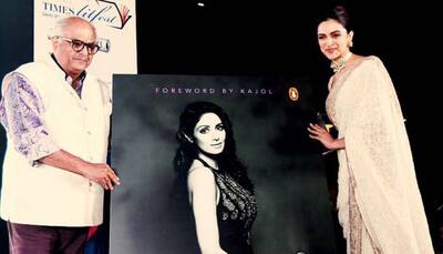 Deepika Padukone, Boney Kapoor unveil the cover of Sridevi's biography 