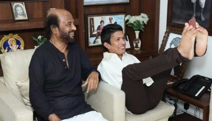 Rajinikanth meets differently-abled artist Pranav