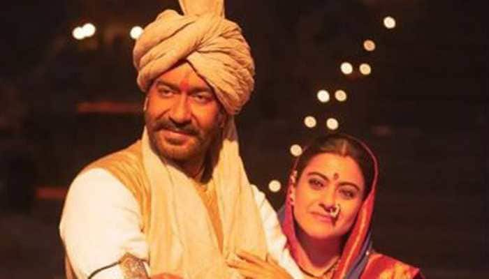 Ajay Devgn-Kajol strike a perfect pose on the sets of Tanhaji- See pic