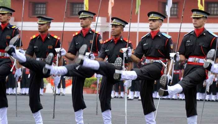 Defence Minister Rajnath Singh reviews 142nd passing out parade at IMA