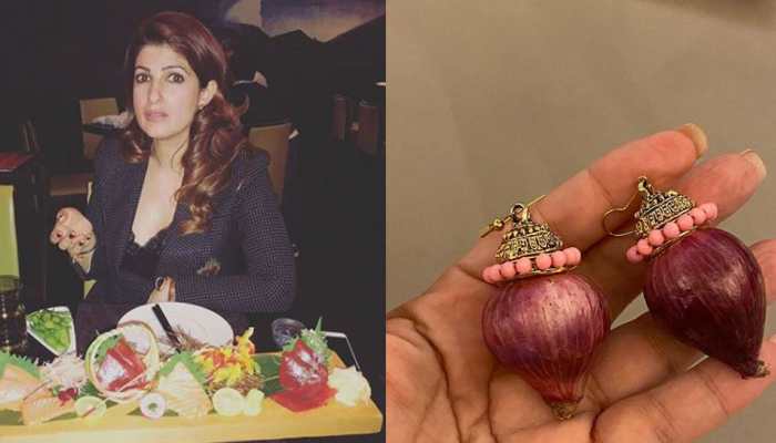 Twinkle Khanna happy to receive &#039;onion earrings&#039; from Akshay Kumar 