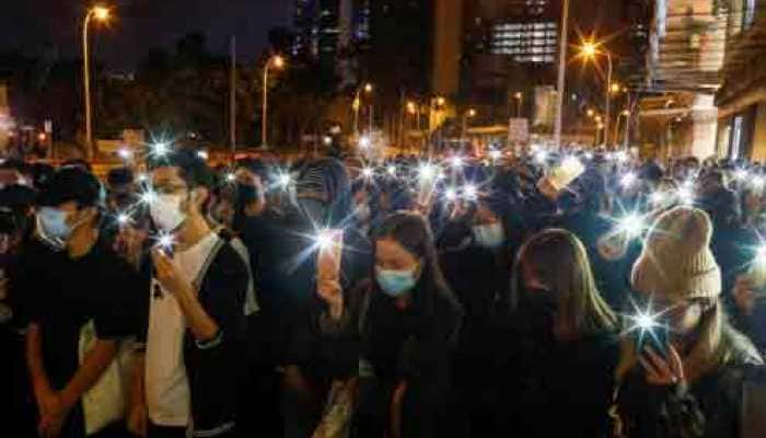 Hong Kong protests flare ahead of China`s President Xi meeting with city leader Carrie Lam