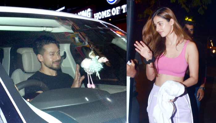 After dinner date at Bastian, Disha Patani-Tiger Shroff drive back together –Pics