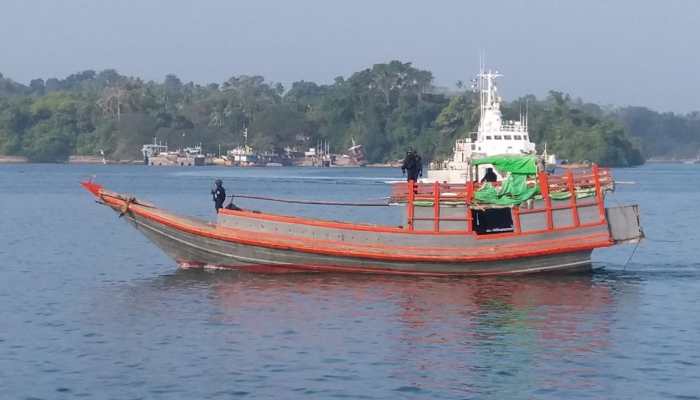 Indian Coast Guard detains one Myanmarese boat, arrests six persons near Little Andaman