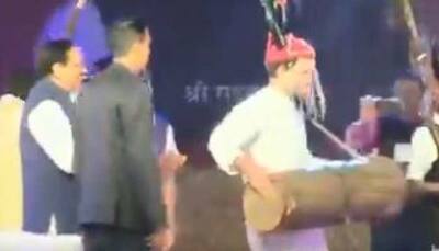 Rahul Gandhi performs tribal dance with Chhattisgarh CM Bhupesh Baghel - WATCH 