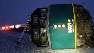 13 killed as train derails in Canada`s Manitoba province