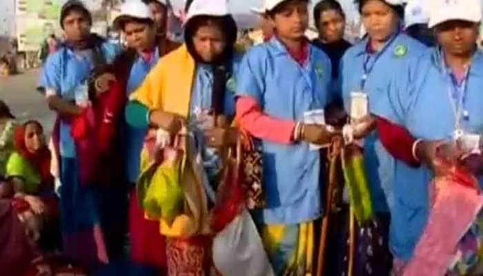 Devotees visiting West Bengal&#039;s Gangasagar get cloth bags to curb use of single-use plastic