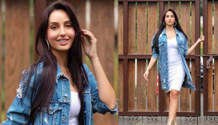 Nora Fatehi brings back cropped denim jacket in trend, looks sensational in new pic!