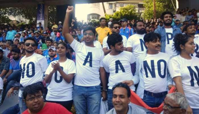 Anti-CAA protest reaches Mumbai&#039;s Wankhede Stadium during India-Australia ODI