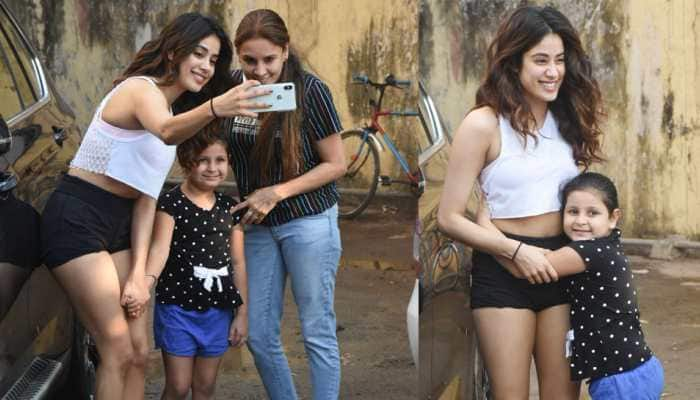 Little fan girl hugs Janhvi Kapoor as she comes out of gym and the pics are awwdorable!