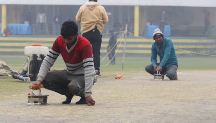 Bizarre! Coal-fired irons used to dry pitch at Kanpur's Kamla Club Ground- See pics