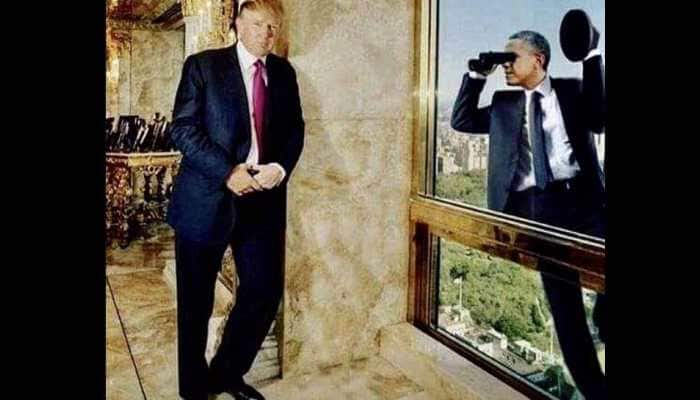 Donald Trump shares edited image of himself with Barack Obama, raises eyebrows