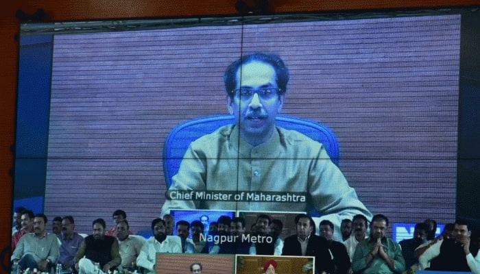 Maharashtra CM Uddhav Thackeray inaugurates Nagpur Metro&#039;s Aqua line through video conferencing