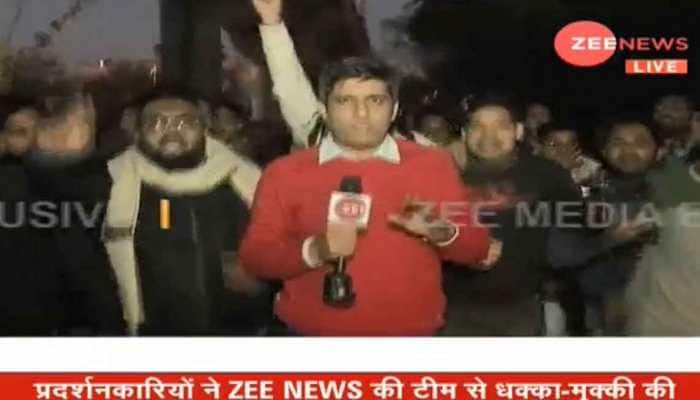 Zee News team attacked near Sukhdev Vihar metro station in Delhi during coverage of anti-CAA protest