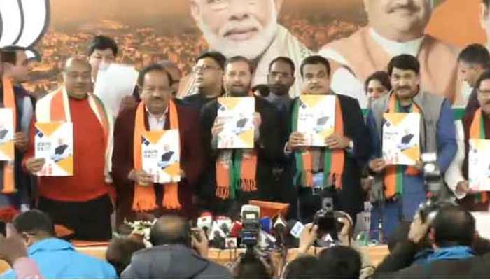 BJP releases &#039;Sankalp Patra&#039; for Delhi assembly election 2020; promises clean air, water and 10 lakh jobs 