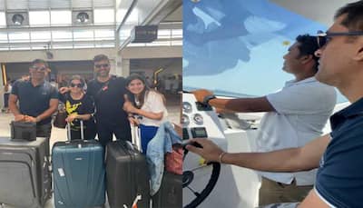 MS Dhoni enjoys vacation in Maldives, drives speedboat--Watch Video