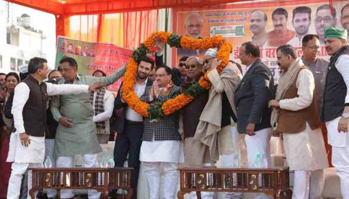 Delhi assembly election: Bihar CM Nitish Kumar campaigns for NDA candidate in Sangam Vihar Delhi assembly election: Bihar CM Nitish Kumar campaigns for NDA candidate in Sangam Vihar