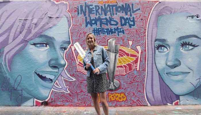 Ahead of Women's T20 World Cup, Ellyse Perry unveils Melbourne mural