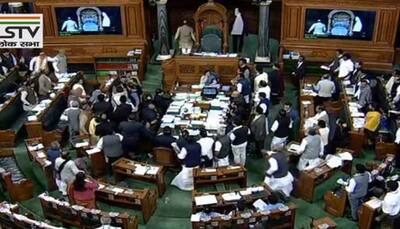 BREAKING NEWS: Congress MPs rush towards Union Minister Harsh Vardhan in Lok Sabha, trigger chaos