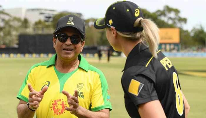 Bushfire bash: Tendulkar comes out of retirement for one over, faces Australia&#039;s Ellyse Perry