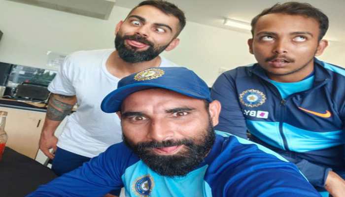 Naya post Sundar dost': Virat Kohli shares funny picture with Mohammad  Shami, Prithvi Shaw | Cricket News | Zee News