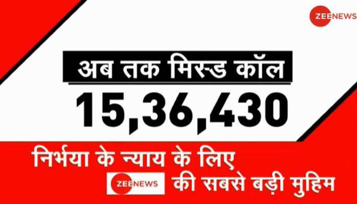 Over 15 lakh pledge support to Zee News' campaign seeking speedy justice for Nirbhaya