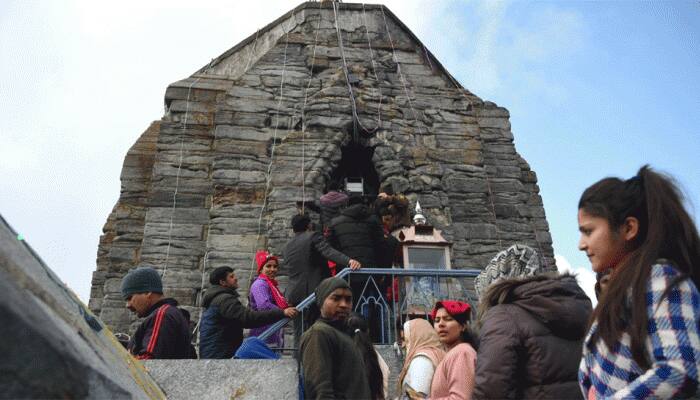 Srinagar&#039;s Shankaracharya Temple gets illuminated, on the occasion of Maha Shivratri