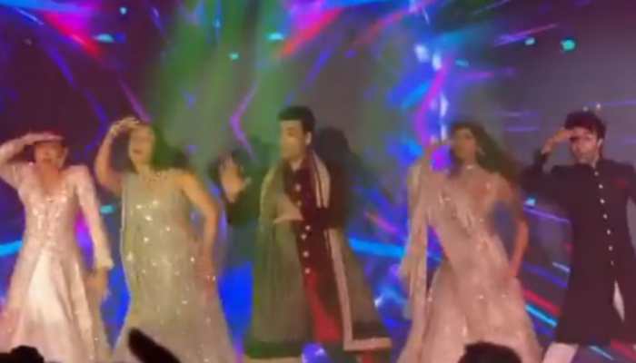 Love birds Tara Sutaria and Aadar Jain dance to &#039;Badri Ki Dulhania&#039; with Kareena and Karisma Kapoor in unseen video from Armaan and Anissa&#039;s reception 