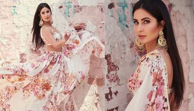 Bollywood News: Katrina Kaif breaks the internet in a floral Sabyasachi lehenga, Anushka Sharma calls her 'beautiful'