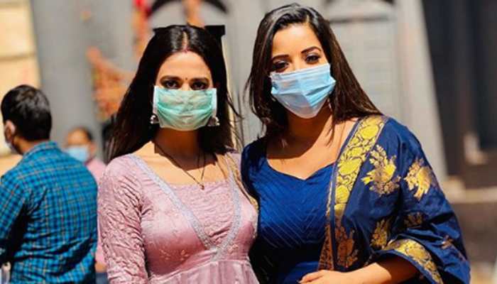 Coronavirus outbreak: Monalisa wears mask on-set, urges all to stay safe - Inside pics