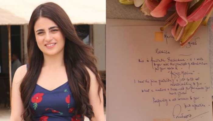 &#039;Angrezi Medium&#039; actress Radhika Madan gets teary-eyed as she receives a note from Amitabh Bachchan