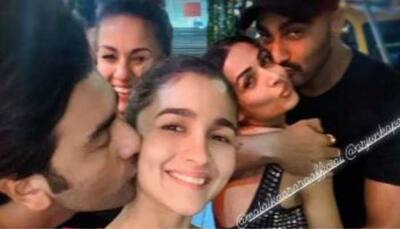 Ranbir Kapoor and Arjun Kapoor shower love on girlfriends Alia Bhatt and Malaika Arora in pic going viral