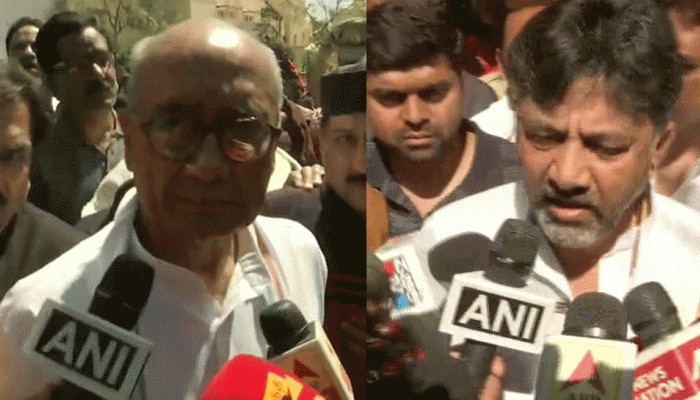 MP political crisis: Digvijaya Singh among Congress leaders taken into preventive custody in Bengaluru