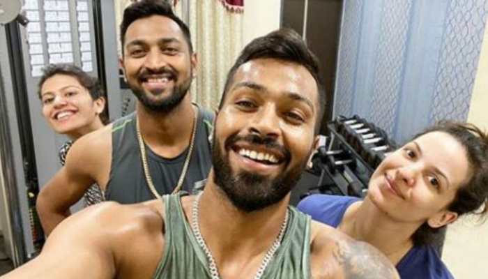 Amid coronavirus lockdown, Hardik Pandya and fiancee Natasa Stankovic workout together – See pic