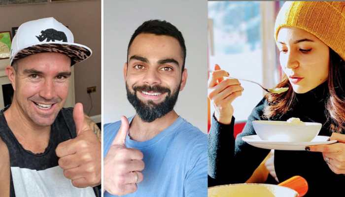 &#039;Boss&#039; Anushka Sharma crashes Virat Kohli-Kevin Pietersen&#039;s video chat, says &#039;Chalo dinner time&#039;  - Check out