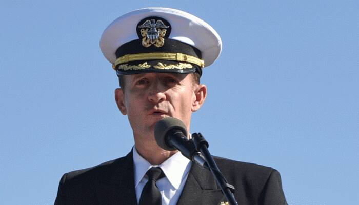 Brett Crozier, fired US Navy Captain of coronavirus-stricken aircraft carrier gets rousing farewell from sailors Brett Crozier, fired US Navy Captain of coronavirus-stricken aircraft carrier gets rousing farewell from sailors